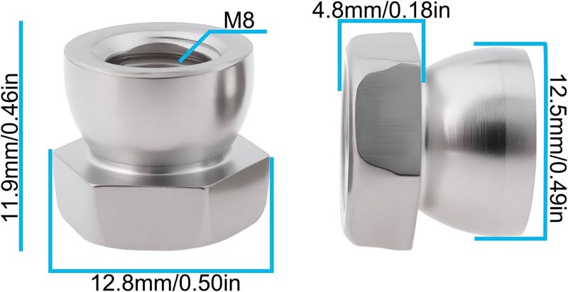 Briny River 10PCS Stainless Steel Nut M8 Break Off Shear Anti Theft Twist Security for Outdoor Equipment Street Lights Surveillance Cameras - Image 4